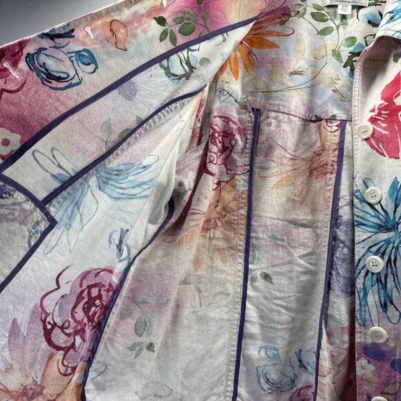 Coldwater Creek Multicolor Floral Jean Linen Jacket - Picture 5 of 12